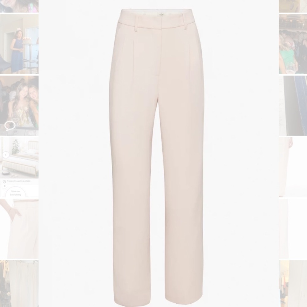ARITZIA EFFORTLESS PANTS - OFF WHITE - SIZE 2